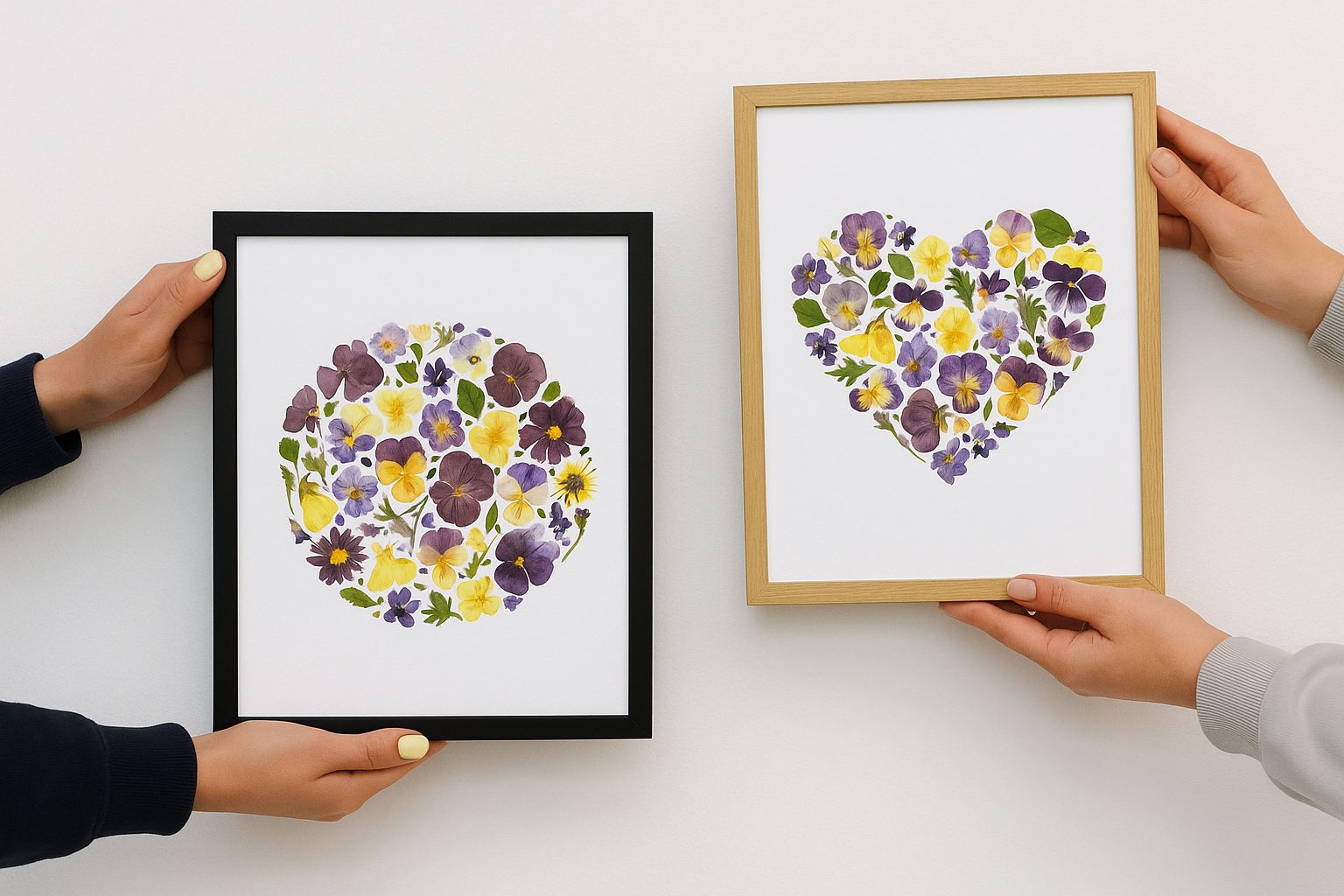 Blüten Kunst Kit / Bastel Kit mit gepressten Blumen 