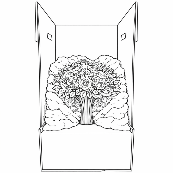 Premium Brautstrauß-Versandbox (inkl.Express-Versandschein)