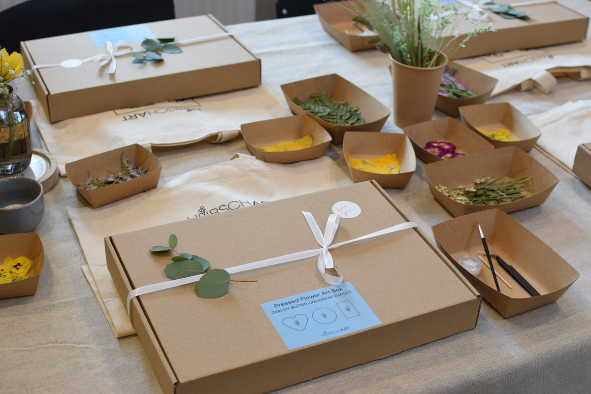 Blüten Kunst Kit - Dein DIY Projekt (Design Herz)