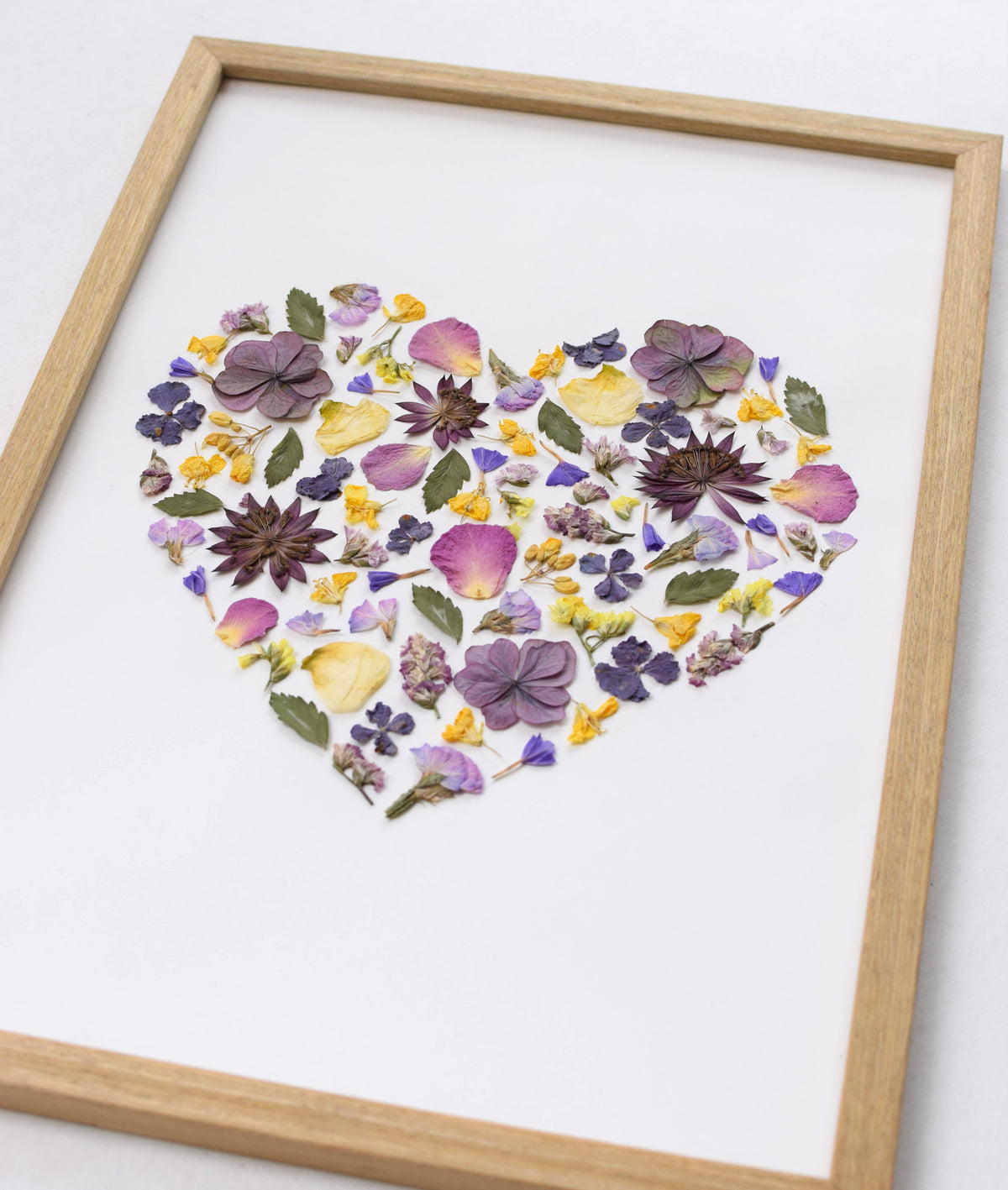Blüten Kunst Kit - Dein DIY Projekt (Design Herz)