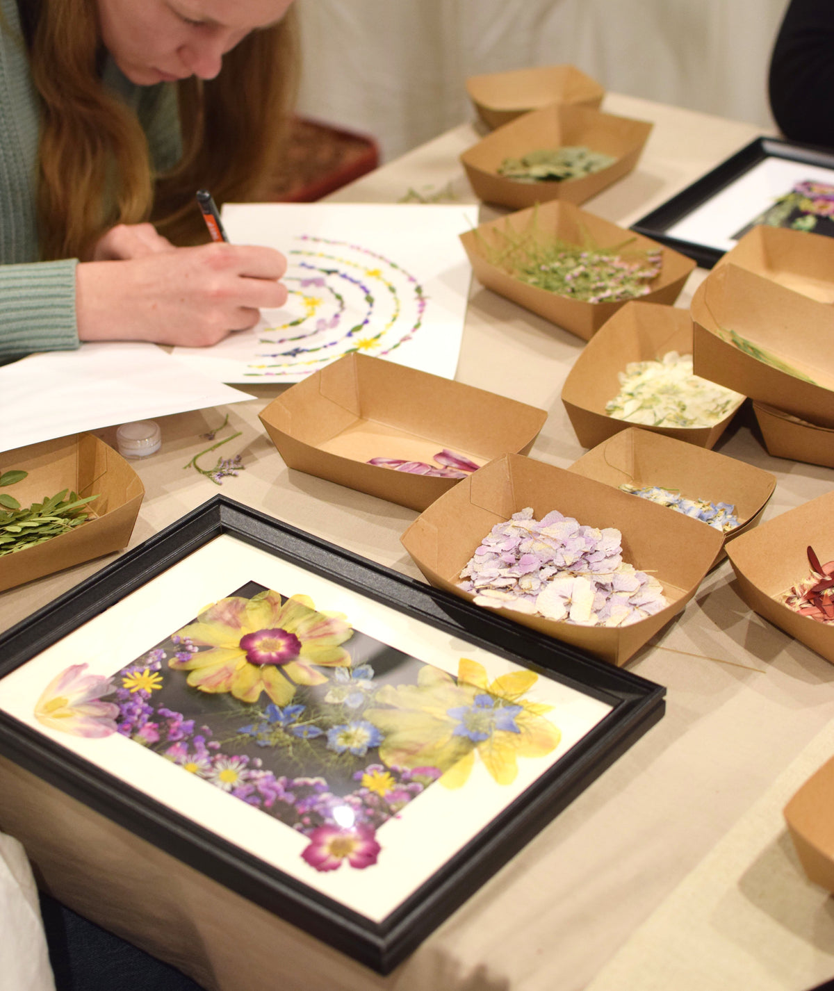 Blüten Kunst Kit - Dein DIY Projekt (Design Herz)