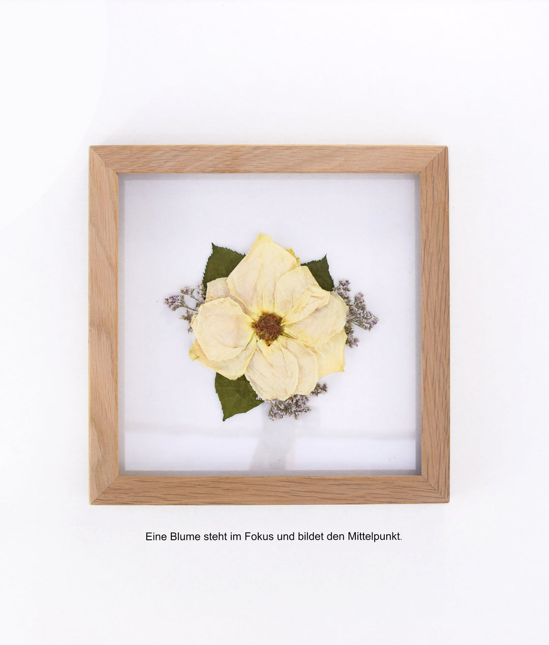 Brautstraußkonservierung 21x21 Design/ Einzelblüte