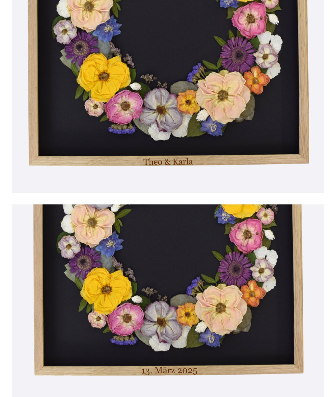 Brautstraußkonservierung 50x50 Design/ Blumenkranz