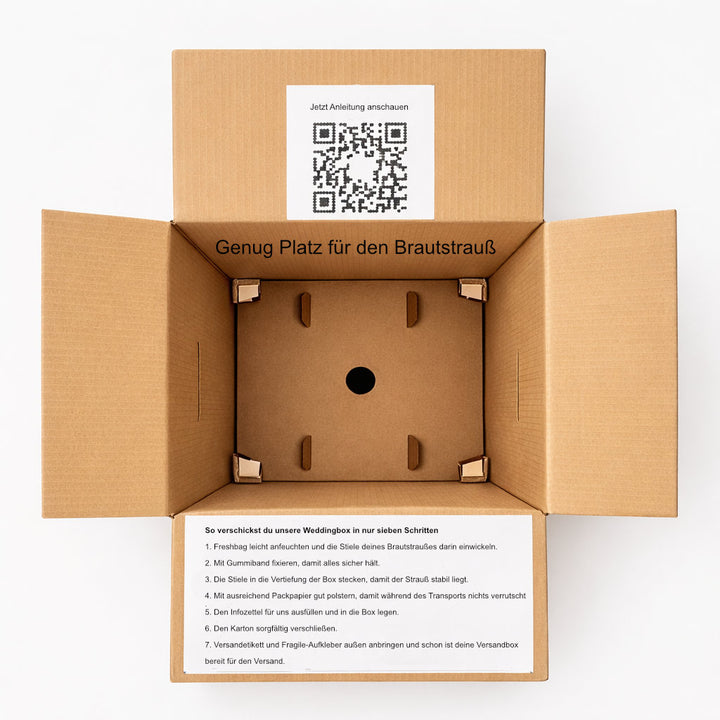 Premium Brautstrauß-Versandbox (inkl.Express-Versandschein)