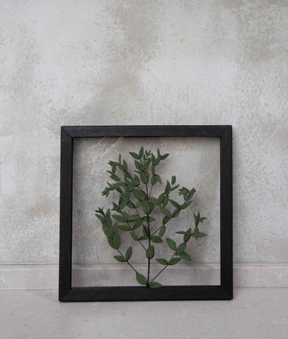 Wandbild m. Trockenblumen - Eukalyptus Blätter klein