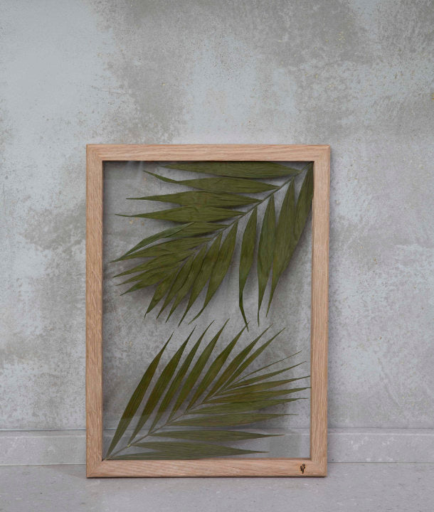Wandbild m. Trockenblumen - Palmenblatt