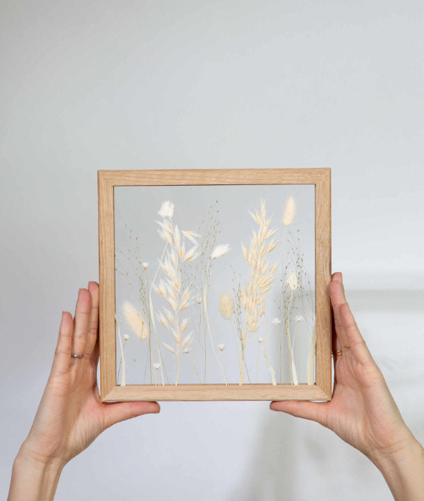Wandbild m. Trockenblumen - diverse Trockenblumen